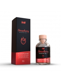 Массажный гель с ароматом клубники Strawberry - 30 мл. - INTT - купить с доставкой в Балаково