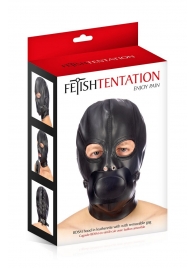 Маска-шлем с прорезями для глаз и регулируемым кляпом - Fetish Tentation - купить с доставкой в Балаково