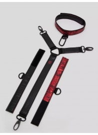 Ошейник с наручниками Reversible Faux Leather Collar and Wrist - Fifty Shades of Grey - купить с доставкой в Балаково