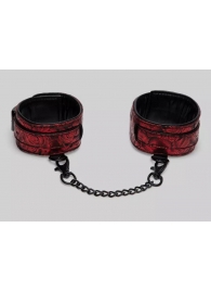 Красно-черные оковы Reversible Faux Leather Ankle Cuffs - Fifty Shades of Grey - купить с доставкой в Балаково