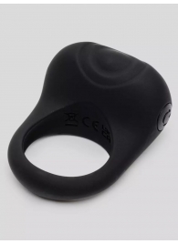 Черное эрекционное виброкольцо Sensation Rechargeable Vibrating Love Ring - Fifty Shades of Grey - в Балаково купить с доставкой