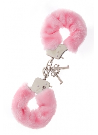 Металлические наручники с розовой меховой опушкой METAL HANDCUFF WITH PLUSH PINK - Dream Toys - купить с доставкой в Балаково