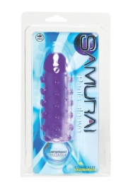 Закрытая фиолетовая насадка с пупырышками SAMURAI PENIS SLEEVE PURPLE - 14,5 см. - NMC - в Балаково купить с доставкой