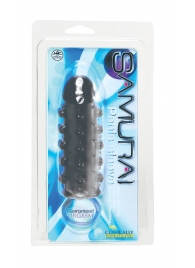 Дымчатая стимулирующая насадка с закрытой головкой SAMURAI PENIS SLEEVE BLACK - 14,5 см. - NMC - в Балаково купить с доставкой