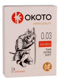 Тонкие презервативы OKOTO Thin Extra Soft - 3 шт. - Sitabella - купить с доставкой в Балаково