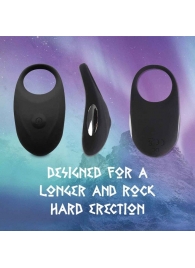 Черное эрекционное виброкольцо Thor Cockring - FeelzToys - в Балаково купить с доставкой