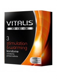 Презервативы VITALIS PREMIUM stimulation   warming с согревающим эффектом - 3 шт. - Vitalis - купить с доставкой в Балаково