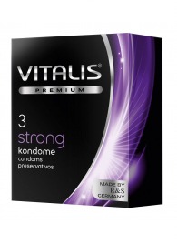 Презервативы с утолщенной стенкой VITALIS PREMIUM strong - 3 шт. - Vitalis - купить с доставкой в Балаково
