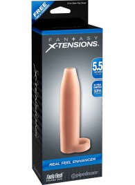 Насадка-расширитель с кольцом для подхвата мошонки Real Feel Enhancer - 14 см. - Pipedream - в Балаково купить с доставкой