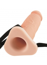 Телесный реалистичный фаллоимитатор с полостью Silicone Hollow Extension - 20 см. - Pipedream - купить с доставкой в Балаково
