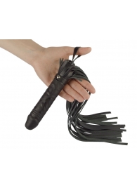 Чёрная плеть  Ракета А  с ручкой-фаллосом - 50 см. - Sitabella - купить с доставкой в Балаково