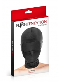 Сплошная маска-шлем с имитацией повязки для глаз - Fetish Tentation - купить с доставкой в Балаково