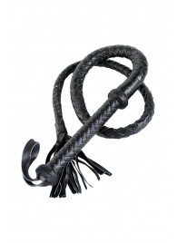 Длинный кожаный кнут с хлопушками на конце - ToyFa - купить с доставкой в Балаково