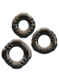 Набор из 3 эластичных дымчатых эрекционных колец - Baile - в Балаково купить с доставкой