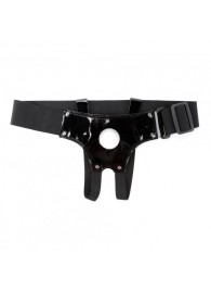 Универсальные лаковые трусики для страпона - БДСМ Арсенал - купить с доставкой в Балаково