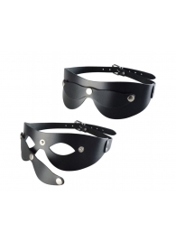 Черная кожаная маска  Новичок - Sitabella - купить с доставкой в Балаково