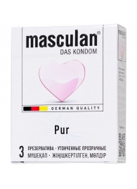 Супертонкие презервативы Masculan Pur - 3 шт. - Masculan - купить с доставкой в Балаково