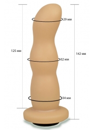 Телесная рельефная насадка Harness - 14,2 см. - LOVETOY (А-Полимер) - купить с доставкой в Балаково