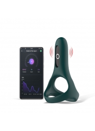 Изумрудное виброкольцо Magic Motion Rise с подхватом мошонки - Magic Motion - в Балаково купить с доставкой