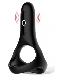 Черное виброкольцо Magic Motion Rise с подхватом мошонки - Magic Motion - в Балаково купить с доставкой