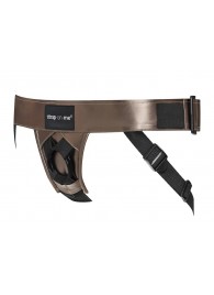 Бронзовый пояс для насадок Curious Harness - Strap-on-me - купить с доставкой в Балаково
