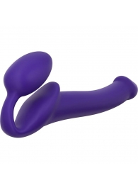 Фиолетовый безремневой страпон Silicone Bendable Strap-On - size M - Strap-on-me - купить с доставкой в Балаково