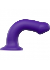Фиолетовый фаллоимитатор-насадка Strap-On-Me Dildo Dual Density size L - 19 см. - Strap-on-me - купить с доставкой в Балаково