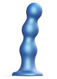 Голубая насадка Strap-On-Me Dildo Plug Balls size S - Strap-on-me - купить с доставкой в Балаково