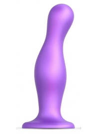 Фиолетовая насадка Strap-On-Me Dildo Plug Curvy size L - Strap-on-me - купить с доставкой в Балаково