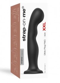 Черная насадка Strap-On-Me Dildo Plug P G size XXL - Strap-on-me - купить с доставкой в Балаково