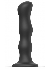 Черная насадка Strap-On-Me Dildo Geisha Balls size M - Strap-on-me - купить с доставкой в Балаково
