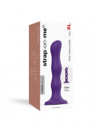 Фиолетовая насадка Strap-On-Me Dildo Geisha Balls size XL - Strap-on-me - купить с доставкой в Балаково