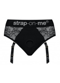 Черные трусики для насадок Diva Lingerie Harness - size M - Strap-on-me - купить с доставкой в Балаково