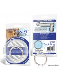 Стальное эрекционное кольцо STEEL COCK RING - 4.5 см. - BlueLine - в Балаково купить с доставкой
