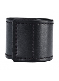 Хомут-утяжка для мошонки из искусственной кожи на липучке VELCRO BALL STRETCHER- 4 см. - BlueLine - в Балаково купить с доставкой