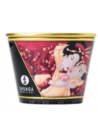 Массажная  свеча Sparkling Strawberry Wine с ароматом клубничного вина - 170 мл. - Shunga - купить с доставкой в Балаково
