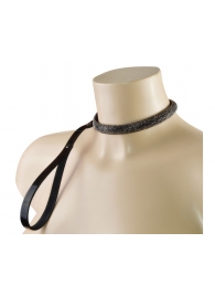 Эффектный сверкающий ошейник с поводком  Гламур - Sitabella - купить с доставкой в Балаково