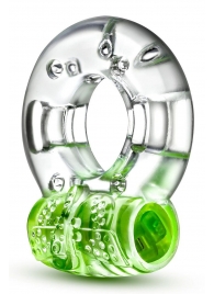 Зеленое эрекционное виброкольцо Arouser Vibrating C-Ring - Blush Novelties - в Балаково купить с доставкой