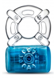 Синее эрекционное виброкольцо Pleaser Rechargeable C-Ring - Blush Novelties - в Балаково купить с доставкой