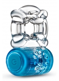 Синее эрекционное виброкольцо One Night Stand Vibrating C-Ring - Blush Novelties - в Балаково купить с доставкой
