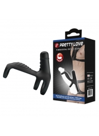 Черная вибронасадка на пенис Vibrating Penis Sling - Baile - в Балаково купить с доставкой