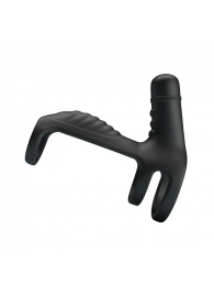 Черная вибронасадка на пенис Vibrating Penis Sling - Baile - в Балаково купить с доставкой