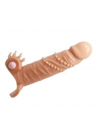 Телесная удлиняющая вибронасадка Penis Sleeve Connor - 17 см. - Baile - в Балаково купить с доставкой