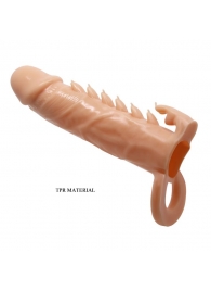 Телесная удлиняющая насадка Penis Sleeve Emmitt - 17 см. - Baile - в Балаково купить с доставкой
