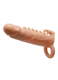 Телесная удлиняющая насадка Penis Sleeve Emmitt - 17 см. - Baile - в Балаково купить с доставкой