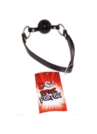 Силиконовый черный кляп-шарик на ремне Black Ballgag - Erotic Fantasy - купить с доставкой в Балаково