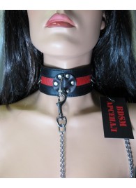 Металлический поводок с кожаной петлёй - БДСМ Арсенал - купить с доставкой в Балаково