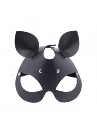 Черная кожаная маска  Кошка  с маленькими ушками - Crazy Handmade - купить с доставкой в Балаково