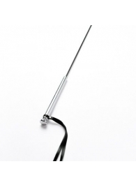 Черный кожаный стек с гладкой ручкой - 55 см. - Crazy Handmade - купить с доставкой в Балаково