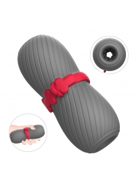 Серый эластичный мастурбатор с утяжкой - S-HANDE - в Балаково купить с доставкой